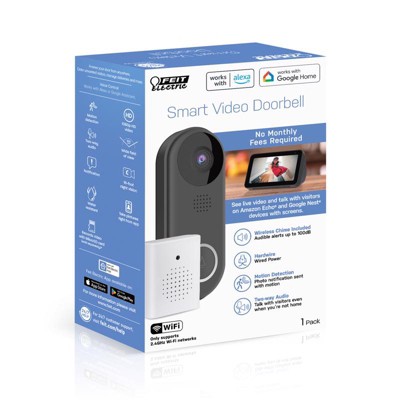 Feit Smart Home Black Plastic Wired Smart Video Doorbell