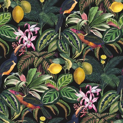 RoomMates Tamara Dry Mirage Oasis Peel & Stick Wallpaper: Removable Adhesive Botanical Floral for Bathroom Decor