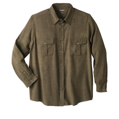 KingSize Signature Solid Flannel Shirt