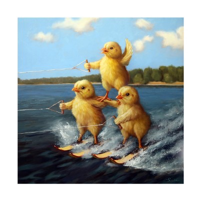Trademark Fine Art - Lucia Heffernan Water Ski Chicks Canvas Art