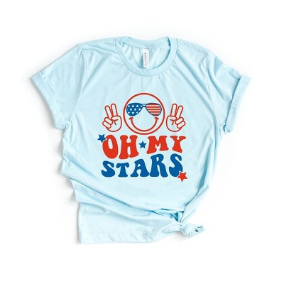 Simply Sage Market Women's Oh My Stars Smiley Face  Short Sleeve Graphic Tee