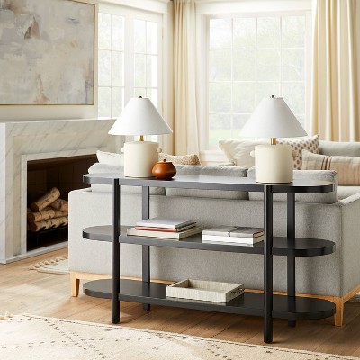 Ceramic Table Lamp with Knob (Includes LED Light Bulb) Tan - Threshold™ designed with Studio McGee