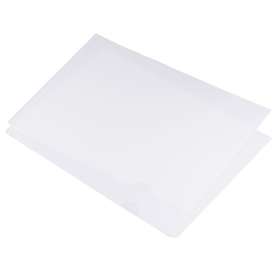 Unique Bargains L-Type A4 Clear Plastic File Folder 24 Pcs