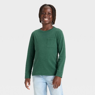 Boys' Long Sleeve Washed Pocket T-Shirt - Cat & Jack™