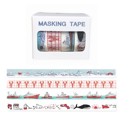 Salty Life Everyday Beach/Nautical Masking Tape by Ramus & Co - 4ct Rolls, Assorted