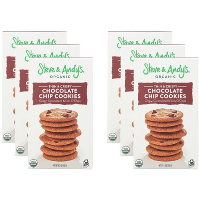 Steve & Andy's Organic Crispy Chocolate Chip Cookies  - 6.3 oz (Case of 6)