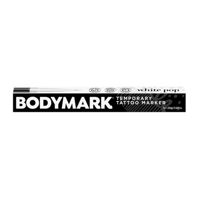 BODYMARK White Pop - Deluxe Body Marker, Premium Temporary Tattoo Marker, 1-Count