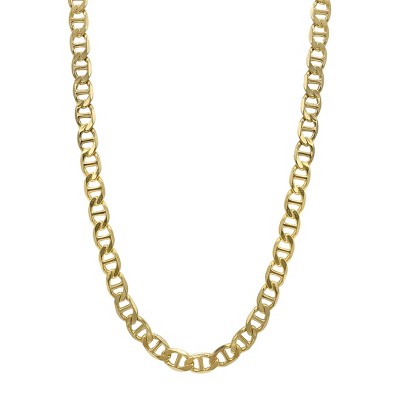 Adornia Men's Tarnish Resistant 14k Gold Plated 24" 6mm Mariner Chain Necklace