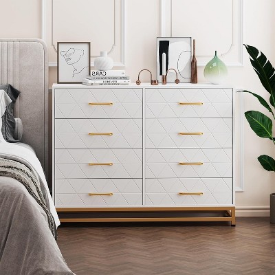 Jojoka Wooden Dresser for Bedroom, Dressers & Chest of Drawers with 4 Drawer, Wood nightstand for Storage and Organization