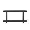 63"W Console Table Entryway Table Accent Table with Streamlined Desktop Design, Navy Blue/Black/Natural-ModernLuxe - 4 of 4