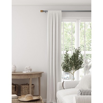 Linen Avenue Wood Rectangle Curtain Rod