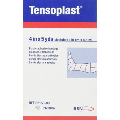 Tensoplast Elastic Adhesive Bandage 4" x 5 Yd Medium Compression 02601002
