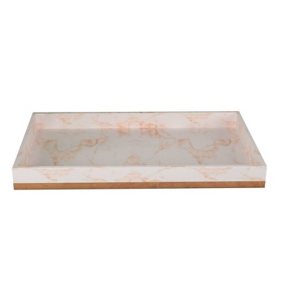 Nu Steel Amenity Tray Misty Copper : Microfiber, Machine Washable, Non-Slip Backing