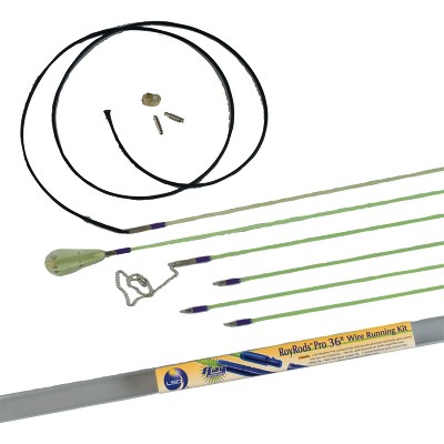 Labor Saving Devices 36-Ft. RoyRods™ Pro FiberFuse™ Quick-Connect Wire-Running Rod Kit in Green