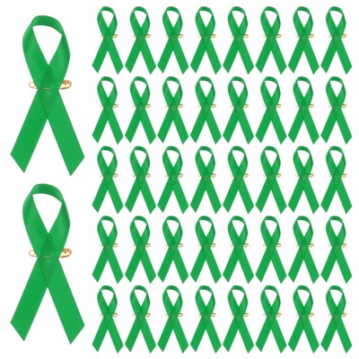 Unique Bargains Satin Awareness Ribbons with Safety Pins 200 Pcs