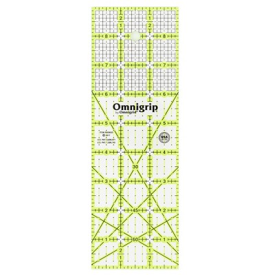 Omnigrip 3" x 9" Rectangle Quilting and Sewing Ruler: Small Quilting Tool, 9-Inch Sewing Supplies