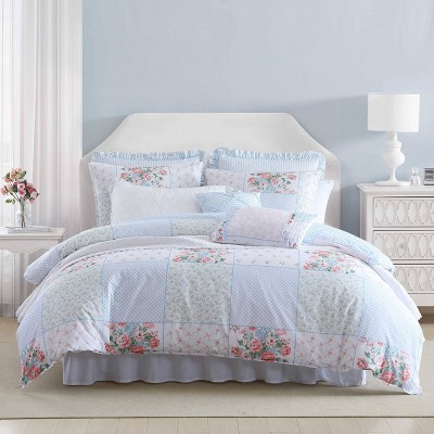 Laura Ashley Hope Patchwork Comforter Set Pink
