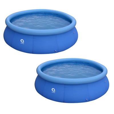 JLeisure Avenli 17808 12 Foot x 30 Inch 2 to 3 Person Capacity Prompt Set Above Ground Kids Inflatable Outdoor Backyard Kiddie Swimming Pool, 2 Pack