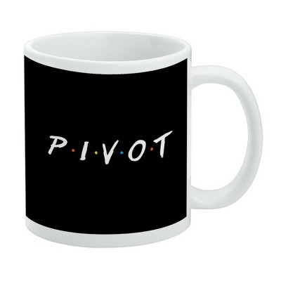 Friends PIVOT Ceramic Coffee Mug  Novelty Gift Mugs for Coffee  Tea and Hot Drinks  11oz  White