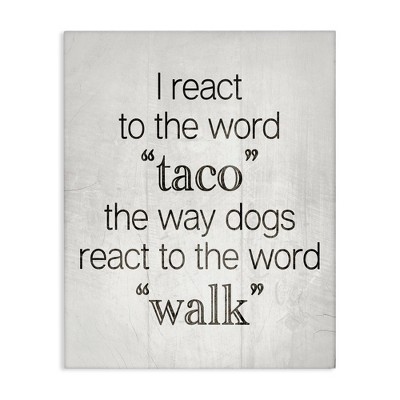 Stupell Industries Funny React To Taco, 48" x 36"
