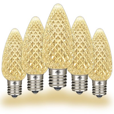 Novelty Lights C9 LED Faceted Christmas Replacement Bulbs Dimmable