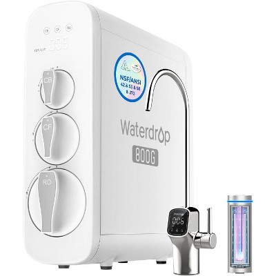Waterdrop G3P800 Reverse Osmosis System, 800 GPD Fast Flow,Tankless Under Sink RO Water Filter System, LED Purifier, Smart Faucet