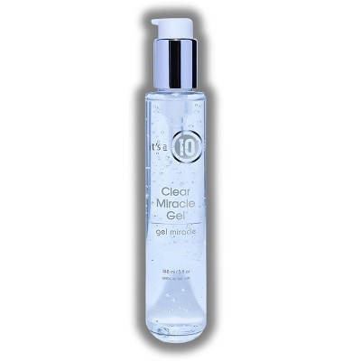 it's a 10 Clear Miracle Gel (5 oz) - Medium Hold , Non-Sticky, Flake-Free Styling Gel for Volume, Shine & Frizz Defense