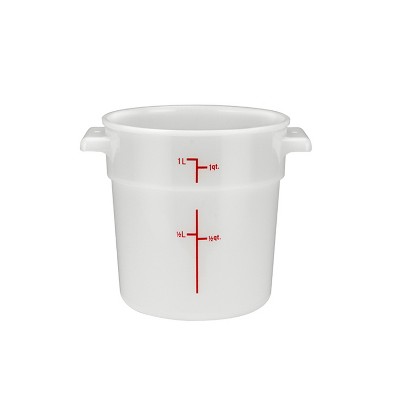 Winco Storage Container, White, Polypropylene