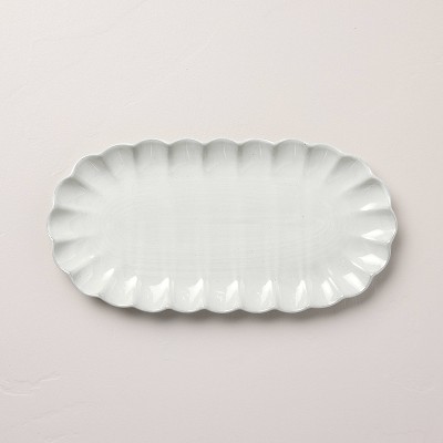 Scallop Stoneware Serving Tray Cream - Hearth & Hand™ with Magnolia