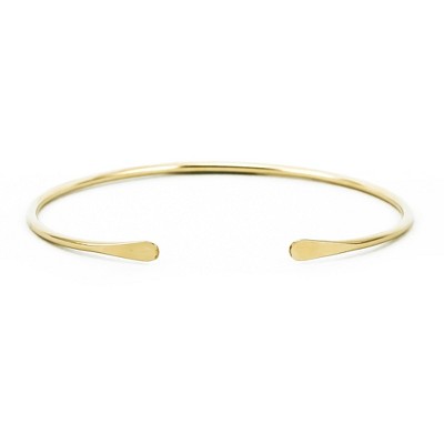Smooth Thin Gold Cuff Bracelet