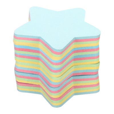 Unique Bargains Star Shape Bright Colorful Sticky Notes 100 Sheets/Pad