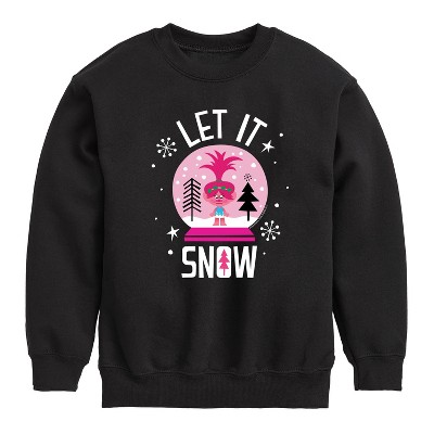 Boys' - Trolls - Let It Snow Cloud Guy Graphic Long Sleeve Fleece Sweatshirt