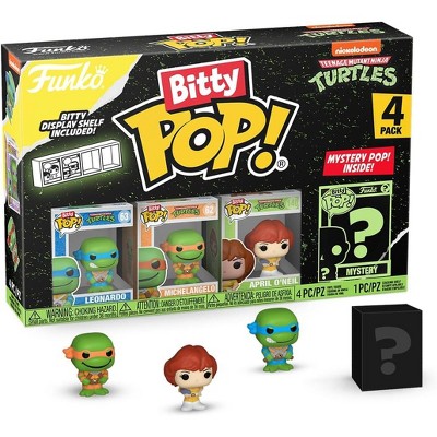 Funko Bitty POP! Teenage Mutant Ninja Turtles 4-Pack – Leonardo, Michelangelo, April O’Neil & Mystery Mini Figure