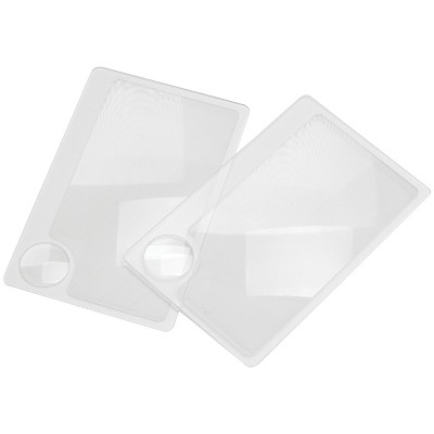 CARSON® Credit Card-Size Magnifier with 6x Spot Lens, 2 pk in Clear