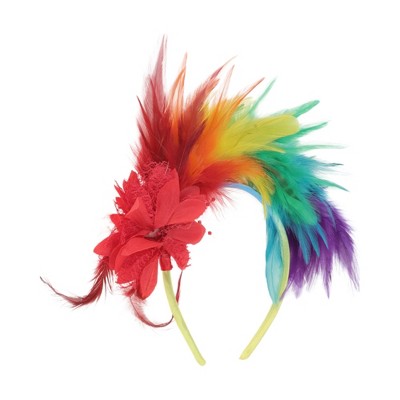 Unique Bargains Women's Six Colors Feathers Headband 1 Pc