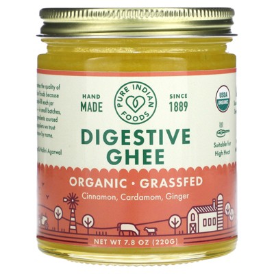 Pure Indian Foods Organic Digestive Ghee, 7.8 oz (220 g)