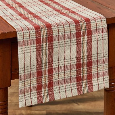 Park Designs Hawthorne Red Plaid Table Runner 13" x 54"