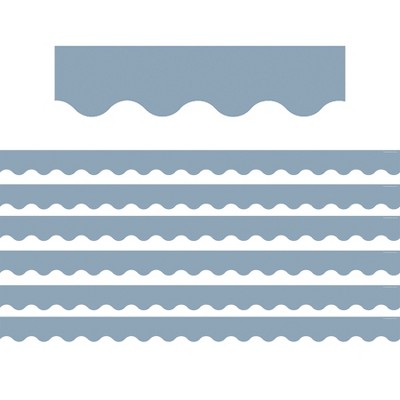 Teacher Created Resources® Cottage Blue Scalloped Border Trim, 35 Feet Per Pack, 6 Packs