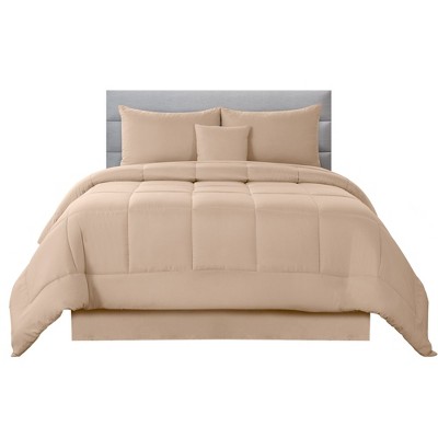 5-Piece Down Alternative Comforter Set – Ultra Soft, Reversible Printed & Solid All-Season Bedding Set by Lux Decor Collection