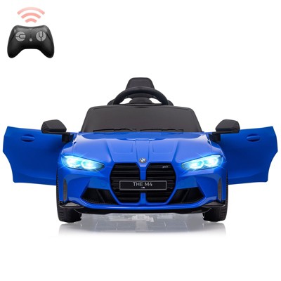 12V Kids Ride On Car，Licensed BMW M4, Electric Powered Vehicle Car, W/USB, Mp3, Bluetooth, Led Light,Parents Remote Control, 3 Speeds