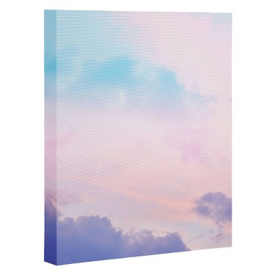 Anita's and Bella's Artwork Unicorn Pastel Clouds 5 Unframed Wall Canvas - Deny Designs