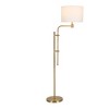Hudson and Canal Height-Adjustable Drum Floor Lamp with Fabric Shade - 3 of 4