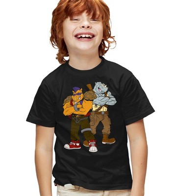 Teenage Mutant Ninja Turtles Bebop And Rocksteady Youth T Shirt  Black