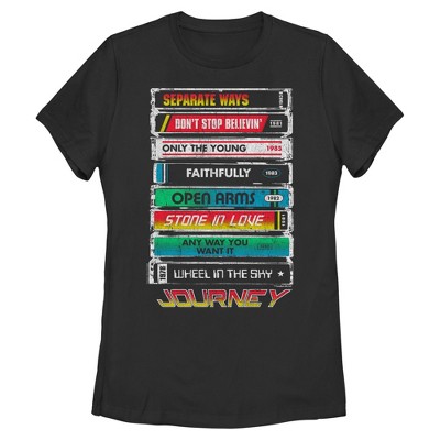 Womens Journey Tape Deck Hits T Shirt
