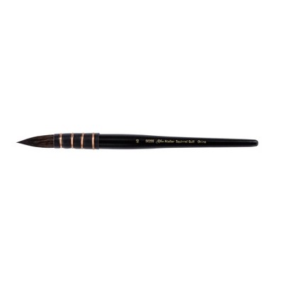 Silver Brush Silver Atelier™ Squirrel Blend Quill Brush, Short Handle, Size 60