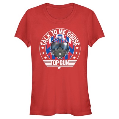 Juniors Womens Top Gun Maverick Talk to Me Goose T-Shirt
