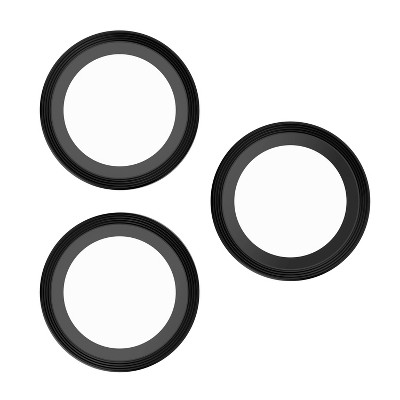 Case-Mate Apple iPhone 16 Pro/iPhone 16 Pro Max Aluminum Ring Lens Protector - Black: Dust-Resistant