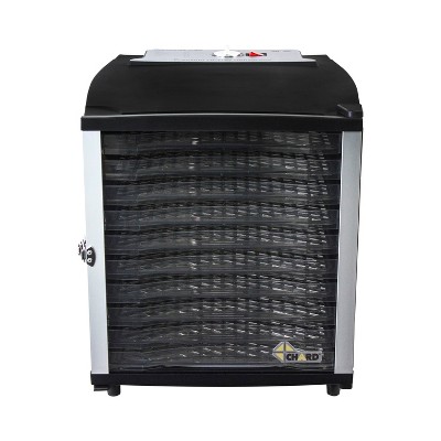 CHARD - 10 Tray Dehydrator: 800W Food Preserver, White, Plastic, 9.02 sq ft Drying Area, Spot Clean, 1-Year Warranty