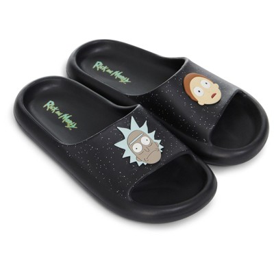 Rick and Morty Mens Comfort Slides - Officially licensed Rick and Morty Cushion Slides - Rick Sanchez and Morty Smith