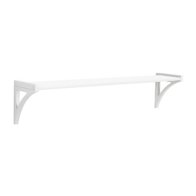 36" Topsy Turvey 2 in 1 Kids' Shelf with brackets for underneath or facing upward White - InPlace: Wall Shelf for Kids Room